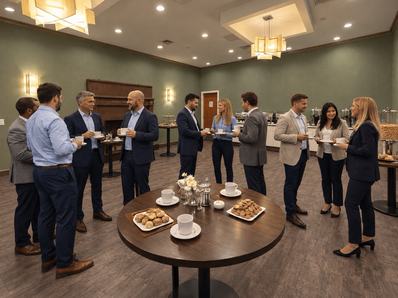 Fireplace Room IL Punto Ristorante FL corporate coffee break