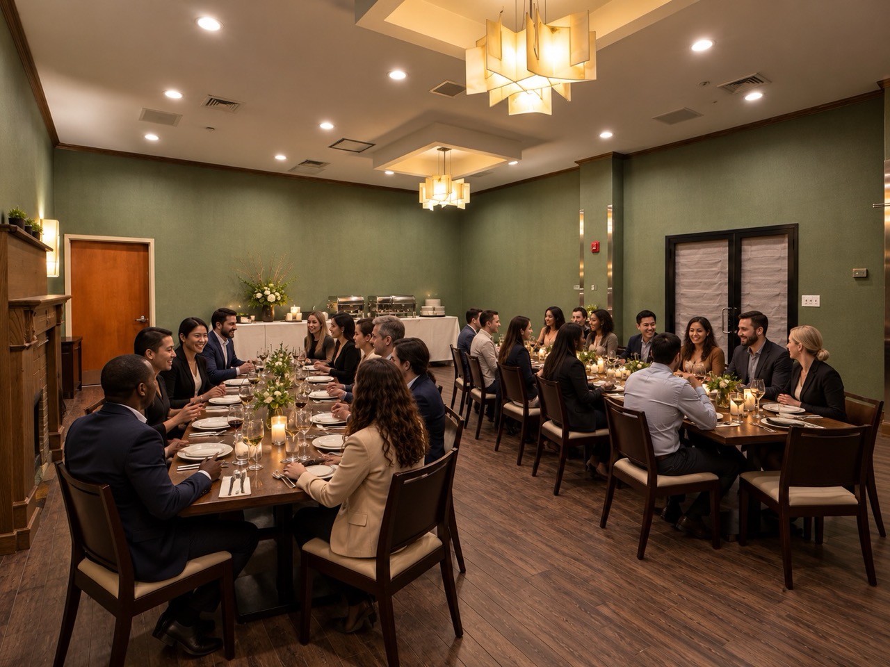 Fireplace Room IL Punto Ristorante FL corporate dinner