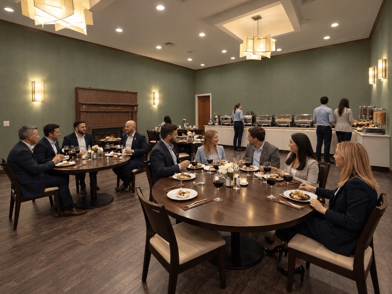Fireplace Room IL Punto Ristorante FL corporate lunch